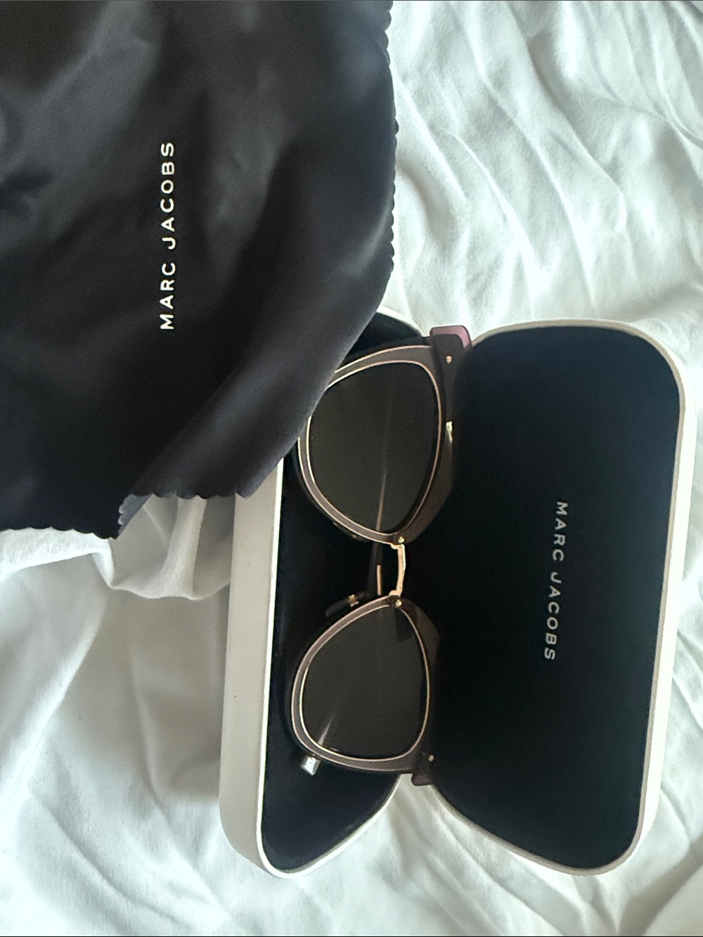 Marc Jacobs Cat-Eye Sunglasses in Black and Gold-Tone